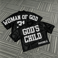 T-shirt à manches courtes et col rond unisexe, style Y2K, 100% polyester, séchage rapide, avec logo personnalisé, broderie et impression 3D en relief sur tissu mesh.