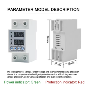 AVP-63 230V Din Rail Có Thể Điều Chỉnh Trên Dưới Bảo Vệ Điện Áp Bảo Vệ Rơle Bảo Vệ Điện Áp Kỹ Thuật Số - Product Image 6