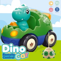 Voiture RC dinosaure EPT à 2 canaux avec lumière et musique, portée de 13 m, utilisation en intérieur pour les tout-petits de 18 mois et plus