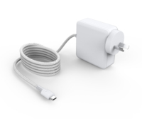 Cargador USB-C GaN de 100W a Prueba de Fuego con Cable Fijo para Teléfonos Inteligentes/Portátiles/Otros Dispositivos Digitales, Opciones de Enchufe EU/US/AU/UK