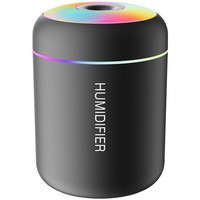 Humidificador de Aire Portátil Eléctrico Ultrasónico, Mini Humidificador USB Silencioso de Plástico para Uso Doméstico, con Luz Nocturna