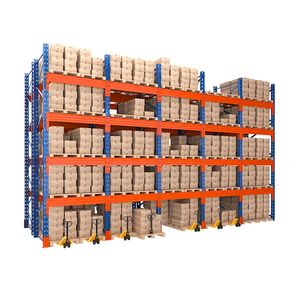 Système de rayonnage à pales pour entrepôt, robuste et réglable, en acier laminé à froid, anti-corrosion, orange et bleu - Product Image 2