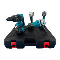 Ensemble d'outils sans fil JOEPON 21V Brushless Combo : perceuse, visseuse à chocs, meuleuse d'angle, 2 batteries au lithium, coffret rigide, utilisation en extérieur