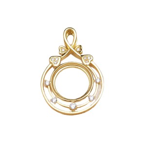 WENCHI S925 <b>Silver</b> Pearl Pendant Holder 13.7-13.9mm <b>Heart</b> Design Jewelry Finding for <b>Necklace</b> Making - Product Image 4