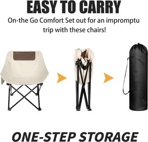 Chaise pliante portable d'extérieur pour le camping, les loisirs, le jardin et la plage, style chaise lune - Product Image 4