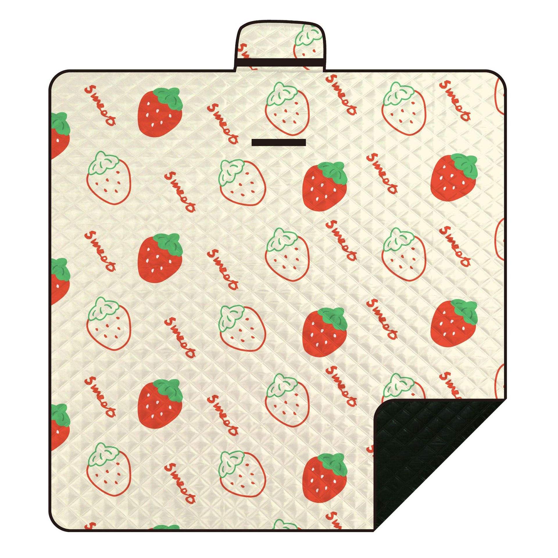 Base en tissu Oxford à ultrasons motif fraise