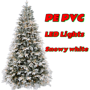 2025 năm mới trang trí PE + PVC hỗn hợp nhân tạo đổ xô Cây giáng sinh - Product Image 6