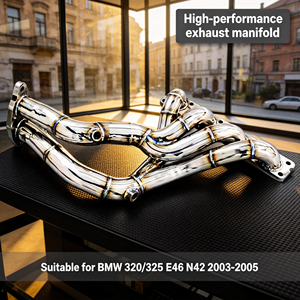 Collecteur d'échappement en acier inoxydable personnalisé LK, tuyaux d'échappement universels, downpipe sans catalyseur pour BMW 320 325 E46 N42 2003-2005 - Product Image 1