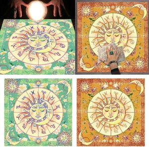 Tarots Nappe Divinations Couverture de Table <span class=keywords><strong>Oracles</strong></span> Jeu de Société Tapis Carré Autel Nappe Divinations Nappe en Stock - Product Image 2