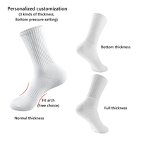 Chaussettes de sport respirantes en coton tricotées de qualité avec logo personnalisé, à compression et maintien de la cheville, pour hommes, jeunes et unisexe