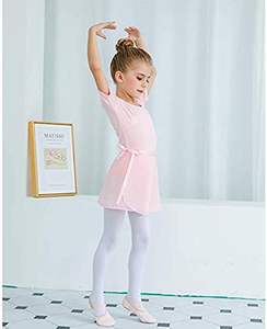 Leotards balet untuk anak perempuan, gaun dansa Kombo dengan Rok dansa dan celana ketat anak kecil balita - Product Image 5