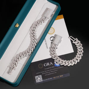 Cadena de Plata de Ley 925 de 14MM 16MM con Certificado GRA, Collar Iced Out de Moissanita VVS, Cadena Cubana para Regalo, Joyería Hip Hop - Product Image 6