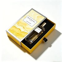 Boîte à parfum rectangulaire de luxe gravée, boîte cadeau coulissante à motif marbré personnalisé, insert en EVA, emballage pour flacon de parfum