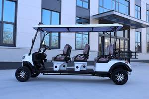 Düşük Bakımlı Beyaz <span class=keywords><strong>6</strong></span> Kişilik Elektrikli Golf Arabası, Güçlü Motorlu, Topluluk Parkı, Otel, Turistik Alan İçin - Product Image 2