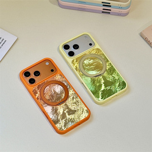 เคสโทรศัพท์แบบมีขาตั้งแม่เหล็กไล่เฉดสี Bling Gradient Ombre สำหรับ iPhone 17 16 15 14 Pro Max พร้อมที่ยึดแบบเลเซอร์ ฝาหลังลายเปลือกหอยสีรุ้ง IMD - Product Image 3