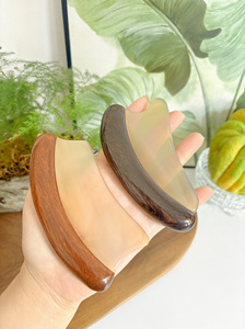 Yangjiao Gua Sha Board Facial Eye Massage Tablero de sándalo púrpura con Bian Stone Rod para estirar y exfoliar - Product Image 5
