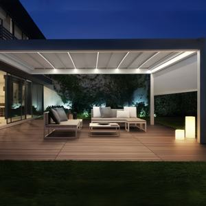 ห้องสวนหลังบ้านปรับแต่งได้พร้อมหลังคาแบบแมนนวลหน้าร้อนม่านบังตาอลูมิเนียมทรงบานเกล็ดสำหรับขาย - Product Image 5