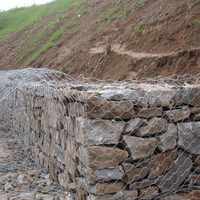 Gabion hexagonal soudé en Galfan pour mur en pierre 3x1x1m, maille tissée 100x120mm, panier de protection contre l'érosion côtière