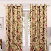 Tela de Cortina Estampada 100% Poliéster, Alta Opacidad, Diseño Floral de Rosas, Color Crema, Venta al Por Mayor