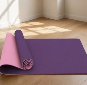 Colchoneta de Yoga de Espuma TPE de 10 mm, Portátil, para Ejercicio Físico, Gruesa, Flexible, Acolchada, Ligera, Antideslizante, con Superficie Texturizada - Product Image 6