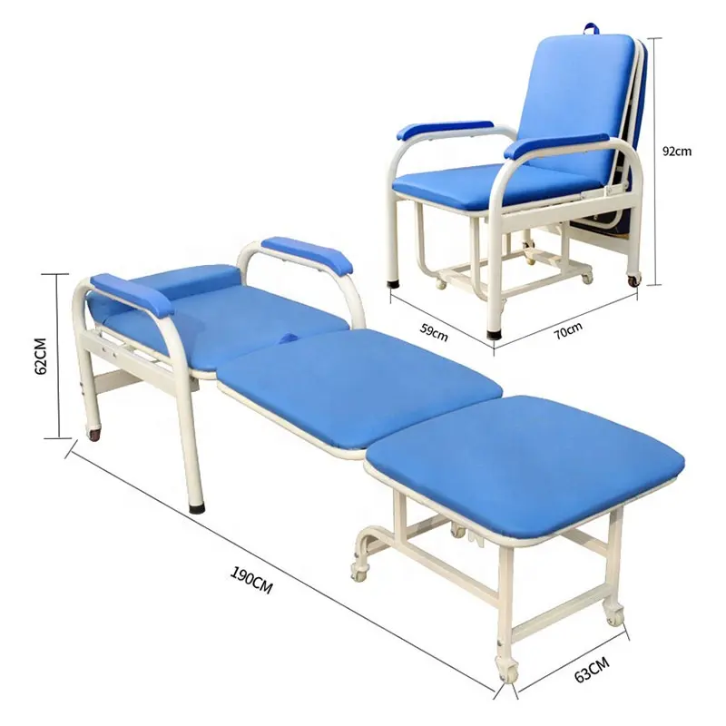 Sedia per infusione di mobili per ospedale sedia pieghevole per ospedale medico reclinabile completa
