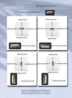 Adaptateur USB-A vers Type-C 3.0 à angle droit de 90 degrés avec mécanisme de verrouillage des données, en cuivre sans oxygène, pour caméras industrielles et applications VR