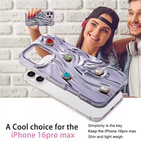 Nouvelle coque de téléphone de tireur de radium ondulé électrolytique pour Samsung Galaxy S25 S24 FE S23 A06 A16 A26 A36 A56 A15