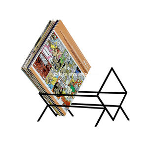 GK-R25H Nouveauté Étagère à disques vinyles peinte en noir pour tourne-disques LP, présentoir 320*255*235mm, prix avantageux - Product Image 1