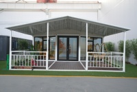 Casa Contenedor Modular de Lujo de Acero Portátil de 20 y 40 pies, Expandible, para Apartamento, Sala de Estar, Centro Comercial, Sótano, 2-4 Dormitorios, Escuela