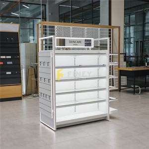 ที่กำหนดเองราคาโรงงานที่ทันสมัยแต่งหน้าร้านสีไม้เคาน์เตอร์ร้านค้าชั้นวางเครื่องสำอางแสดง - Product Image 2