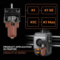 Kit Peningkatan Suhu Tinggi Creality K1/K1C/K1 Max Hot End Seri K1 Pemanas Keramik dengan Heat Sink