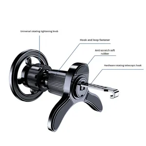 <strong>Lotzi</strong> MG-02 Alloy Car Phone Holder with Magsafe &amp; Strong Magnetic Suction Portable for Car Navigation Air Outlet - Product Image 1