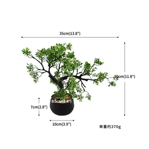 Plantas artificiais Bonsai Pinheiro Casa Artificial Acolhendo Plantas Pote Japonês Pinho Desktop Display Decoração do jardim Zen