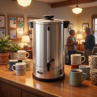 Distributeur de boissons chaudes commercial électrique à double paroi en acier inoxydable 304, économie d'énergie