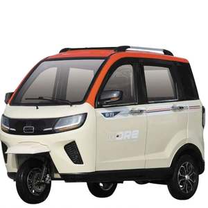 Triciclo de pasajeros barato de 4 puertas y 3 asientos, scooter de cabina cerrada, motocicleta de tres ruedas, triciclo eléctrico Tuktuk para adultos - Product Image 1
