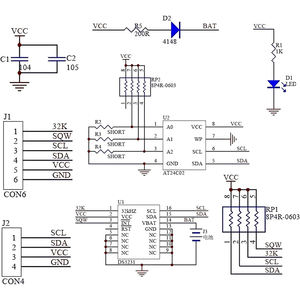 Для DS3231 AT24C32 модуль часов реального времени модуль IIC RTC модуль для Arduino без аккумулятора - Product Image 6