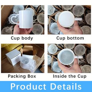 Taza de Cerámica de 11 oz con Asa en Forma de Corazón Personalizada con Caja para Sublimación, Producto en Blanco para San Valentín - Product Image 4