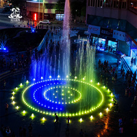 Fuente de Agua LED Circular de Acero Inoxidable para Exteriores, Resistente al Agua, para Paisajes, Parques, Resorts y Áreas Comerciales