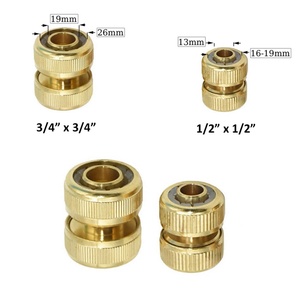 Leak Proof Water Hose Male Female Adapters, Garden Hose Brass <b>Quick</b> <b>Connectors</b>, GHT 3/4" <b>Quick</b> Connect Fittings - Product Image 2