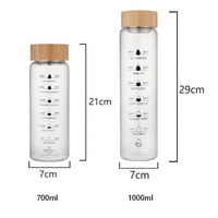 700ml 1000ml de qualité alimentaire, cadeau incassable, Logo personnalisé, tasse de bouteille d'eau de lait de voyage avec couvercle en bambou