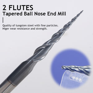 Фреза коническая шаровая с твердосплавным покрытием HOZLY 3/4/6/8 мм для ЧПУ, для литья меди, чугуна, углеродистой стали, формовочной стали — Высококачественная ODM/OEM - Product Image 3