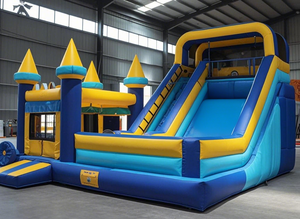 2025 nóng bán 0.55mm bạt PVC nhảy nhà Inflatable Bouncer trẻ em trong nhà sân chơi với Slide - Product Image 2