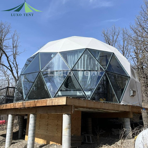 <span class=keywords><strong>Tenda</strong></span> a Cupola Geodetica Ibrida da 6M con Copertura in PVC <span class=keywords><strong>e</strong></span> Vetro Temperato, Casa Geodetica per Glamping <span class=keywords><strong>e</strong></span> Neve per Uso Alberghiero <span class=keywords><strong>e</strong></span> Abitativo - Product Image 2