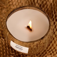 Bougie parfumée en coquille de noix de coco, parfum lait de coco et vanille, décoration de chambre, style Instagram, cadeau d'anniversaire créatif, cire de soja
