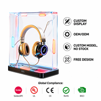 Support de casque en acrylique de luxe pour casque de jeu, vente en gros du fabricant, avec logo personnalisé