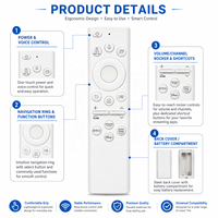 Control Remoto para Smart TV SAMSUNG con Alcance de 8-12m, Resistente a Golpes, Compatible con Uso Doméstico