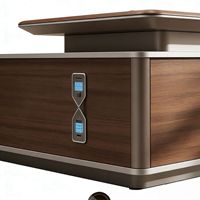 Ensemble de bureau de direction de luxe avec grand bureau de style PDG et chaise de direction pour manager