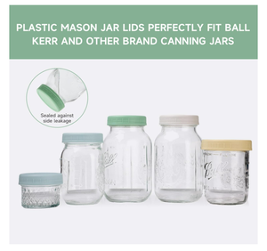 Couvercles modernes en plastique pour bocaux Mason, Kerr More 70mm, colorés, avec anneaux en silicone <span class=keywords><strong>de</strong></span> qualité alimentaire, étanches pour pot - Product Image 2