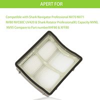 Filtres d'aspirateur de remplacement pour Shark Navigator NV60, NV70, NV80, NV71, NV90, NV95, NVC80C, accessoires de filtre en mousse et HEPA