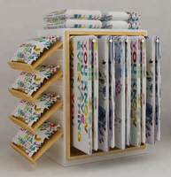 Étagère de présentation en bois pour linge de maison, mobilier de magasin, présentoir pour écharpes, draps, avec rangements pour oreillers et housses de couette